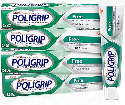 Cream for dental and partial adhesive super polygrip without zinc, 2.4 oz (package of 4).. Discover more ways to save — every day on DIAYTAR Nigeria.
