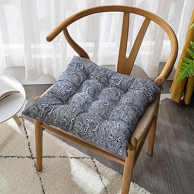 Decorative chair cushion, set of 2 thick cotton chair cushions for dining room and kitchen, square floor cushion with 45x45 cm sofa fasteners (17.7x17.7 inches).. DIAYTAR NIGERIA: Where thousands of products meet affordable prices and reliable 5-8 day delivery.