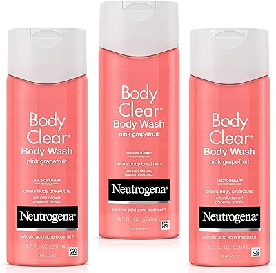 Neutrogena body clear body cleaner contains salicylic acid to treat and prevent acne, pink grapefruit fragrance, 250 ml (3).. DIAYTAR NIGERIA: Making quality products accessible to all Nigerians at affordable prices.