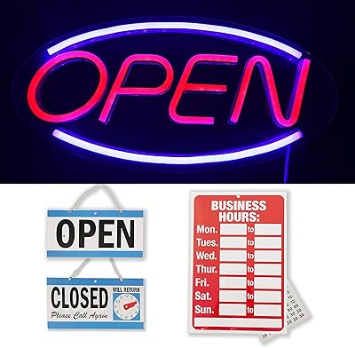 Honelo panel open to neon with clocks for business windows, LED light panel for clothing store, hair salon, coffee lounge, restaurant, tattoo lounge, desk and more.. DIAYTAR NIGERIA: Where affordability and variety come together with nationwide 5-8 day delivery.