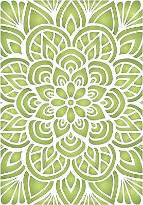 Mandala superposition stencil, 11.43 x 16.51 cm - Superposition stencil used to add texture and design to multimedia backgrounds.. DIAYTAR NIGERIA makes quality accessible with our diverse product range and dependable delivery service.