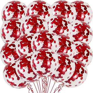 Party Time - 15 Balloons Red Confetti for Valentine's Day Ballons Heart of Love Romantic Balls in latex photos for wedding birthday request (12 inch).. DIAYTAR NIGERIA brings the market to your fingertips with affordable prices and swift delivery services.