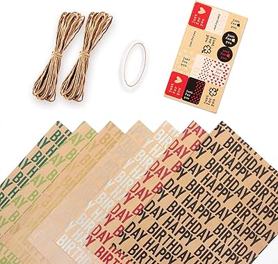 Packaging paper recycled birthday gift, gift box for birthday, prenatal party, wedding, graduation for women, men, boys and girls, all occasions (brown).. DIAYTAR NIGERIA delivers on every promise with our affordable prices and nationwide delivery service.