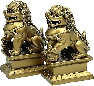 Peter Decor Statues of the Imperial Guard LEG Shui FU Dogs for the decoration of the house and the office to prevent negative energy (gift bag).. DIAYTAR NIGERIA delivers on convenience and affordability with our reliable nationwide shipping.