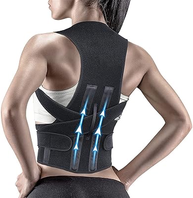 Corrector of body posture for women and men, orthosis of dorsal and lumbar support adjustable and breathable to improve posture, to relieve the pains on the neck, back and shoulders, black.. Affordable convenience is here — shop DIAYTAR Nigeria today.