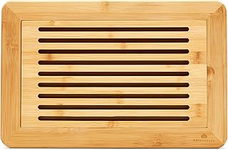 Large cutting board in Royal House luxury natural bamboo with crumb tray and kitchen bread tray.. DIAYTAR NIGERIA makes every purchase count with our affordable prices and reliable 5-8 day shipping.