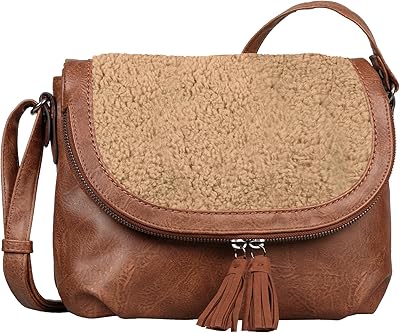 Winter flap bag for Lari women, size m, without zipper, mixed cognac color, size m, mixed cognac color, mixed cognac.. DIAYTAR NIGERIA: Making online shopping accessible with affordable prices and nationwide delivery service.