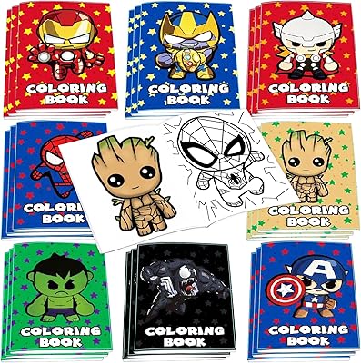 24 pieces of superhero coloring pages for children, mini DIY drawing book for superhero party gifts, birthday gifts, party gifts, supplies and decorations for class activities.. Great products, lower prices, fast delivery — DIAYTAR Nigeria has it all.
