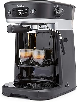 All-in-one coffee maker Breville Coffee House, espresso, filter and coffee capsules with milk foam, compatible with Dolce Gusto [VCF117].. Shop across categories at DIAYTAR NIGERIA and enjoy budget-friendly nationwide shipping in 5-8 days.