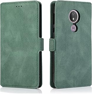 Leather portfolio case for Motorola G7 Power (EU) with Cartes holder - Green.. DIAYTAR NIGERIA makes online shopping accessible to all with budget-friendly prices and reliable delivery.
