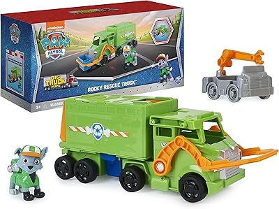 Paw Patrol, Big Truck Babes Rocky's Transforming Truck Toy with Collecting Figurine, children's toys from 3 years old.. Shop from Nigeria's largest product selection at DIAYTAR, with budget-friendly prices and swift delivery.