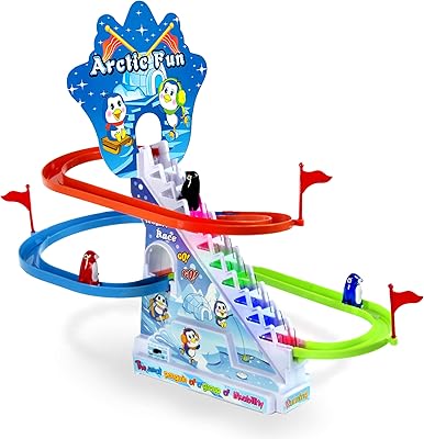Hacktoys Arctic Fun Fun Penguin Playset Race, improved edition with LED flashing lights and Music Stop button for a silent game, Jolly Penguin Sleigh play set, excellent gift for small children.. Say goodbye to limited options and long shipping times. DIAYTAR Nigeria delivers variety, quality, and affordability straight to your door.
