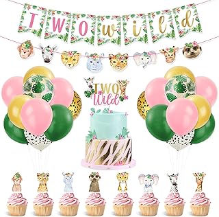 2nd anniversary decorations of the wild jungle Banner Bench Banner Cupcakes Cupcakes Balloons for girls.. Shop with ease at DIAYTAR NIGERIA, Nigeria's premier e-commerce platform offering budget-friendly shipping.