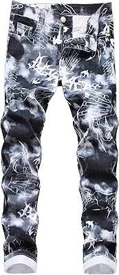 Ripium Jean Skinny Stretch For Men Mode Fashion Print comfortable print elastic size relaxed jeans.. DIAYTAR NIGERIA: Where shopping meets satisfaction with affordable prices and delivery within 8 days.