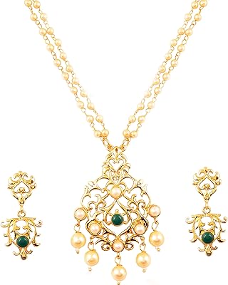 Magnificent set of traditional Indian bridal jewelry Bollywood gold and silver for women... Shop smart with DIAYTAR NIGERIA, offering a vast product range delivered to your doorstep within a week.