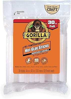Warm stick sticks Gorilla, full size, 4 "long x 0.43" in diameter, 30 pieces, transparent, (package of 1).. DIAYTAR NIGERIA connects your desires with reality through our affordable e-commerce platform and quick delivery.