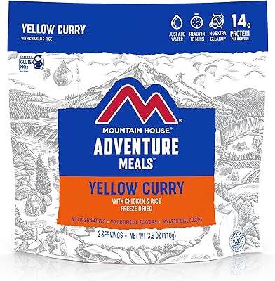 Mountain House yellow curry with chicken and rice | Lyophilized and camping food | 2 portions | gluten -free.. DIAYTAR NIGERIA: Your trusted partner for affordable online shopping with reliable delivery timeframes.