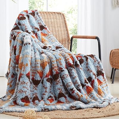 Sherpa Boho Casaagusto blanket, Sarcelle blue, ultra -soft, hot, comfortable blue, plush, western fleece, coverage in thick for sofa, bed, sofa (gray 60 * 80 inches).. Discover the perfect balance of price and convenience with DIAYTAR NIGERIA's nationwide e-commerce platform.