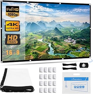 Amateur projector screen: 4K 16: 9 HD projector screen improved by 72 inch, excellent portable projector screen for interior and exterior, anti-wrinkle projection screen.. Shop from our extensive catalog at DIAYTAR NIGERIA and enjoy doorstep delivery in just 5-8 days.
