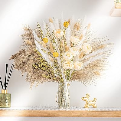 Beautiful luxury gift box bouquet of bamboo decorative herbs | Bouquet of long -lasting dried flowers for decoration of the house and bohemian wedding (creator bouquet).. DIAYTAR NIGERIA: Where shopping is easy, prices are low, and delivery is just days away.