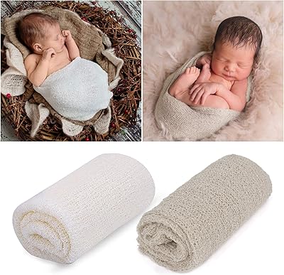 OUTGEEK Newborn baby Baby Photography 2 long waves Newborn Wrap Baby Baby Accessories DIY Newborn Baby Wrap Wrap (White and Light Brown).. Your go-to destination for affordable online shopping, DIAYTAR NIGERIA delivers in under 8 days.