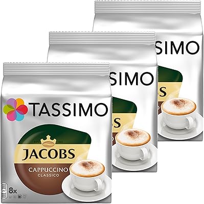 Tassimo Jacobs Cappuccino, Café - Rainforest Alliance, Pack of 3 tea tablets (8 portions).. DIAYTAR NIGERIA: Where every Nigerian finds what they need at prices they can afford, delivered promptly.