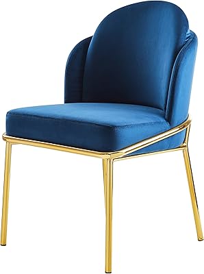 Luxury Nordic dining chair in velvet for dining room and office (blue).. DIAYTAR NIGERIA brings affordable shopping solutions to every corner of Nigeria in just 5-8 days.