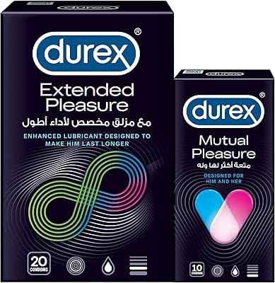 Mutual pleasure condoms + prolonged pleasure condoms Durex - Package of 30 condoms.. DIAYTAR NIGERIA connects Nigerians with quality products at affordable prices, delivered in 5-8 days nationwide.