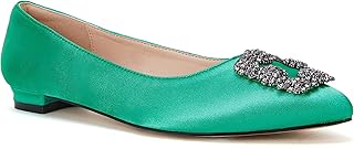 Vetaste comfortable flat shoes to put on with pointed toe satin with jewel loop for women.. DIAYTAR NIGERIA combines affordability with convenience, delivering your purchases within 5-8 days.