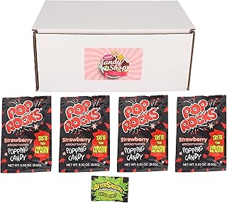Pack of 4 Pop Rocks Popping candies + Free Shocks free packs (strawberry).. DIAYTAR NIGERIA: Creating access to affordable products for every Nigerian with our swift delivery service.