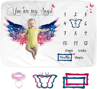 Luca & Lily's monthly coverage for girls | Monthly coverage for newborn, Miltstone cover | baby girl covers, baby monthly blanket | 60 "x 40".. DIAYTAR NIGERIA brings a world of products to your fingertips with affordable prices and quick delivery.