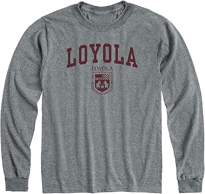 Long-sleeved cotton t-shirt for Ivysport adult, Heritage, Gray logo.. DIAYTAR NIGERIA makes quality accessible to all with our affordable prices and quick delivery service.