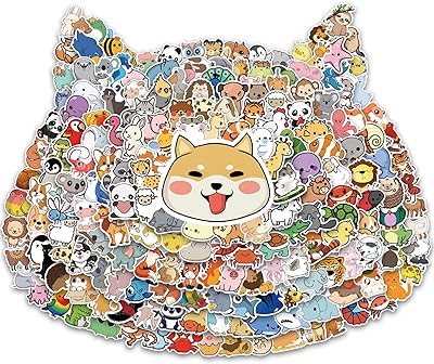Spark Skies animal design stickers, 200 cute waterproof water bottle stickers for laptop, mobile, skateboarding, aesthetic stickers in children and adolescents vinyl and adolescents.. DIAYTAR NIGERIA delivers what you want at prices you'll love, all within 5-8 days nationwide.