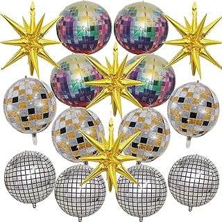 16 disco balloons, huge gold leaf balloons for birthday funeral of young girls 70s, 80, 90, Deco festive decoration supplies.. Your complete marketplace solution, DIAYTAR NIGERIA offers unbeatable value with delivery within the week.