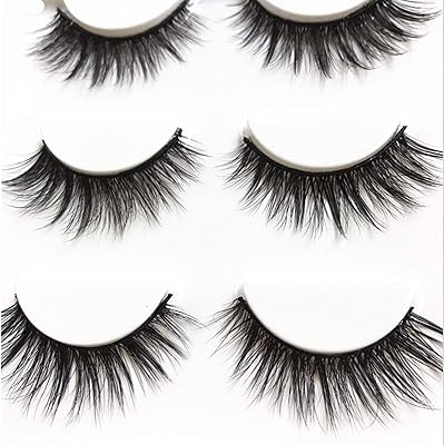 3 pairs of false eyelashes long crosses natural 3D black makeup.. Experience the convenience of online shopping with DIAYTAR NIGERIA's reliable 5-8 day delivery service.