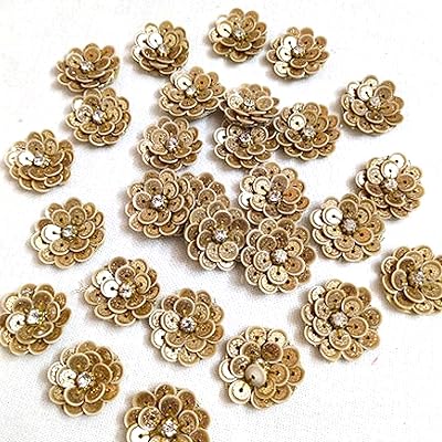 Lovethole 25 pieces, 2 cm neck embroidery sewn on floral patches/decorative patches for clothing, jackets, jeans, blouse, sari, dresses (L-70.25).. Experience the ease of modern shopping with DIAYTAR NIGERIA's comprehensive platform and quick delivery.