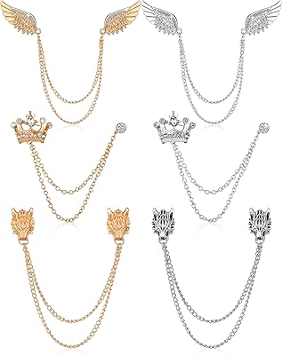 6 pieces for men collar Gland spindle spindle head of wolf angel wings crown pins for men costume shirt tuxedo, metal, alloy, alloy, alloy.. Discover the convenience of DIAYTAR NIGERIA's vast product range delivered affordably in 5-8 days.
