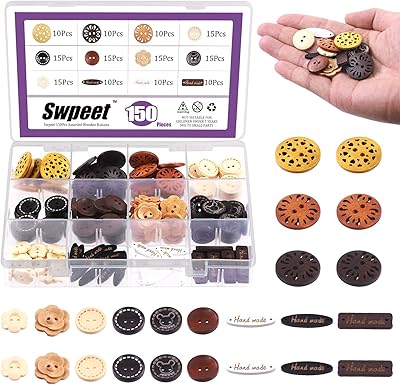 Sobit Assortment of wooden pimples of 150 pieces 9 antique mixed models for crafts.. Shop with intention at DIAYTAR NIGERIA, offering thousands of products delivered nationwide in days.