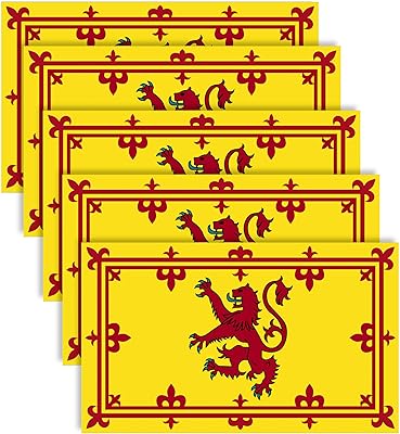 5 stickers Flag of Scotland 6 x 35 inches Scottish lion for car bumper.. DIAYTAR NIGERIA: Connecting Nigerians with affordable products through our expansive e-commerce platform.