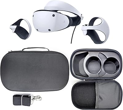Zerteller Rigid Transport Bag Compatible with the Tout-en-One Virtual Reformation Helper for PlayStation 5 VR2 and Tactile controllers, storage bag for VR2 games with shoulder strap for home storage and travel, VR2 accessories.. E-commerce made for Nigeria — fast delivery and low prices at DIAYTAR.