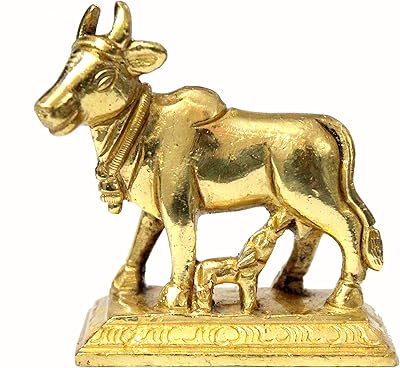 Statue Kamadhenu en Laiton Stonecraft - (6,3 CM).. Your everyday shopping destination, DIAYTAR NIGERIA offers unbeatable value with quick delivery times.
