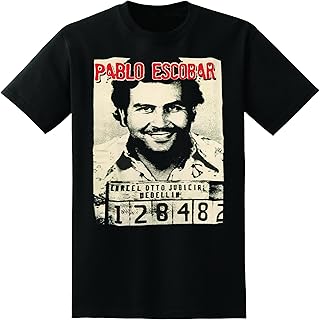 Fun t-shirt with Pablo Escobar pattern.. Shop the future with DIAYTAR NIGERIA - thousands of products, unbeatable prices, delivery within a week.