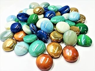 OMI glass rollers mixed colors - round shapes, 400 g (about 50 pieces).. DIAYTAR NIGERIA: Your partner in affordable online shopping with reliable 5-8 day shipping nationwide.