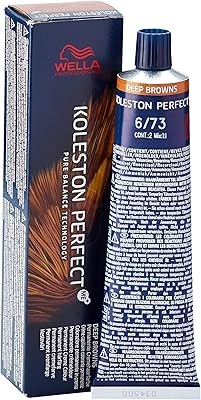 Wella Koleston Perfect Me + Deep Brown Permanent Coloring Cream, N ° 6/73 Dark chestnut - Doré, 60 ml.. Explore fashion, tech, home goods, and more on DIAYTAR Nigeria — always affordable, always fast.
