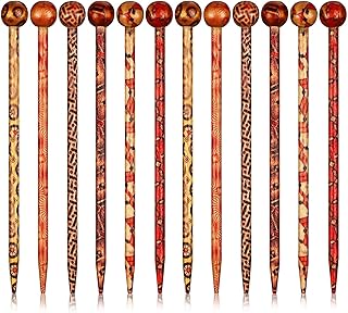 Set of 12 Chinese hair pins, Ming Take Vintage Ming Take wooden sticks, 6 Retro hair styles Vintage printed for women, accessory for bun.. Skip the lines and shop online — DIAYTAR Nigeria delivers to your door in days.