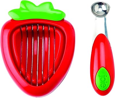 Joy 87312 Hull & Slice Strawberry Kitchen Set, Plastic, Red.. Your comprehensive marketplace awaits at DIAYTAR NIGERIA with affordable prices and reliable delivery times.