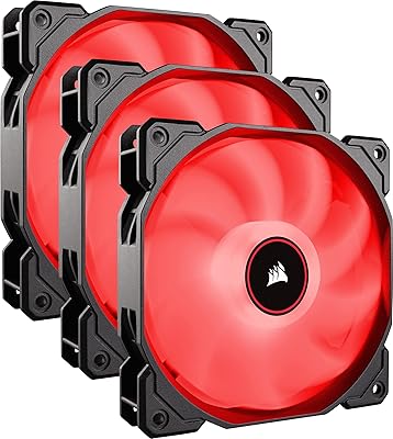 Corsair AF120 LED cooling fan with low noise - triple pack, red.. DIAYTAR NIGERIA: Where every click leads to affordable purchases delivered promptly to your door.