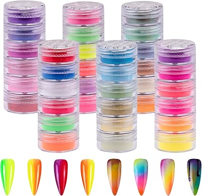 Dauphine Nail Gel Powder 36 Acrylic colors Acrylic nail polish bright colors colors Arc-en-ciel High shine sparkle sequins halo powder for nail artisanat.. Your ultimate shopping destination, DIAYTAR NIGERIA combines extensive selection with affordable shipping.