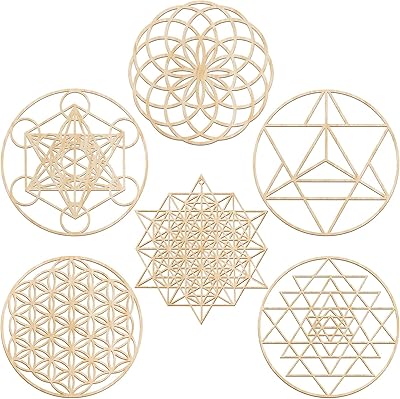 6 pieces 12 inch Sacred Wood Wood Mural Set for Interior Decoration Sri Yantra Merkaba Torus Flower Wooden Wood Sculpture Network Consulting Pagan Decor 7 Chakra Wall Decoration.. DIAYTAR NIGERIA connects you with what you need at prices you'll love, delivered within 8 days.