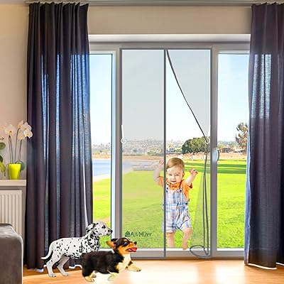 240 x 205 cm magnetic mosquito net door, powerful magnet, automatic closure, for sliding door, gray French door.. Get access to thousands of affordable products only on DIAYTAR Nigeria.
